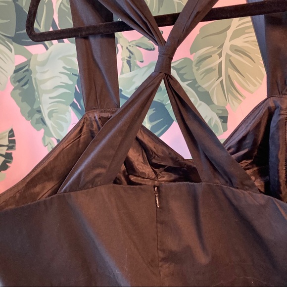 Lane Bryant 20 Black Halter Vintage Style Dress - Picture 4 of 11